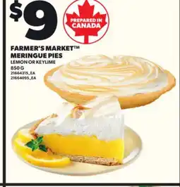 Loblaws FARMER'S MARKET MERINGUE PIES LEMON OR KEYLIME, 850 G offer
