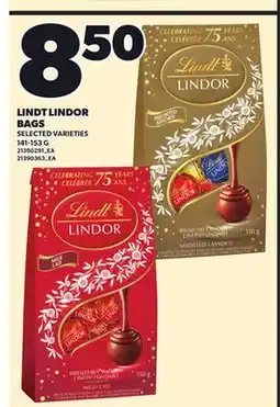 Loblaws LINDT LINDOR BAGS, 141-153 G offer