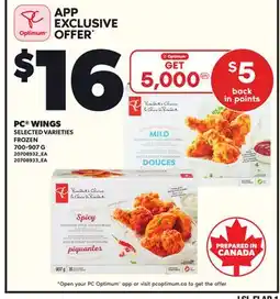 Loblaws PC WINGS, 700-907 G offer