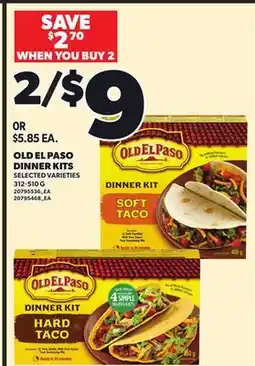 Loblaws OLD EL PASO DINNER KITS, 312-510 G offer