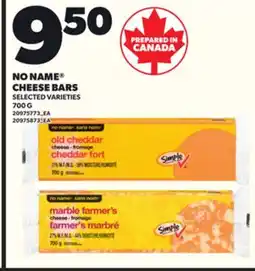 Loblaws NO NAME CHEESE BARS, 700 G offer