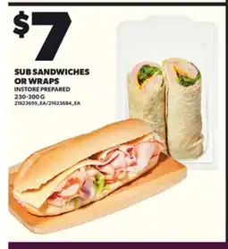 Loblaws SUB SANDWICHES OR WRAPS, 230-300 G offer