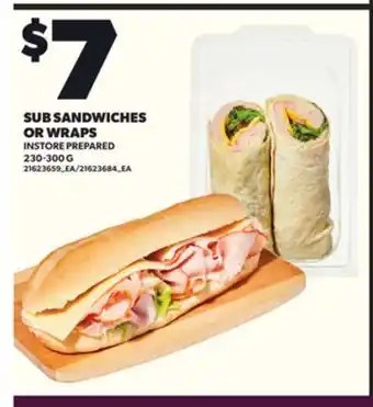 Loblaws SUB SANDWICHES OR WRAPS, 230-300 G offer