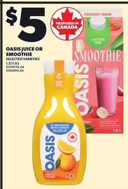 Loblaws OASIS JUICE OR SMOOTHIE, 1.5/1.6 L offer