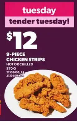Loblaws 9-PIECE CHICKEN STRIPS, 870 G offer