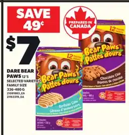 Loblaws DARE BEAR PAWS, 12'S, 336-480 G offer