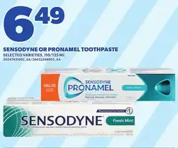 Loblaws SENSODYNE OR PRONAMEL TOOTHPASTE, 110/135 ML offer