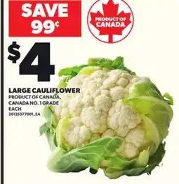 Loblaws LARGE CAULIFLOWER offer