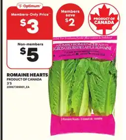 Loblaws ROMAINE HEARTS, 3'S offer