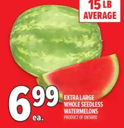 Metro EXTRA LARGE WHOLE SEEDLESS WATERMELONS offer