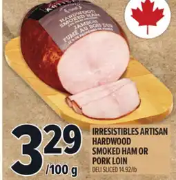 Metro IRRESISTIBLES ARTISAN HARDWOOD SMOKED HAM OR PORK LOIN offer