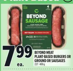 Metro BEYOND MEAT PLANT-BASED BURGERS OR GROUND OR SAUSAGES offer