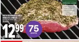 Metro FRESH ROSEMARY & GARLIC BONELESS LAMB LEG offer