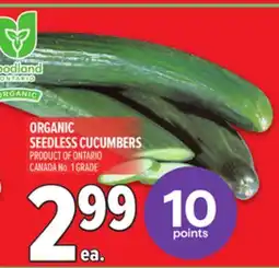 Metro ORGANIC SEEDLESS CUCUMBERS offer
