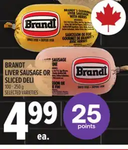 Metro BRANDT LIVER SAUSAGE OR SLICED DELI offer