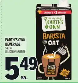 Metro EARTH'S OWN BEVERAGE offer
