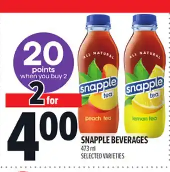 Metro SNAPPLE BEVERAGES offer
