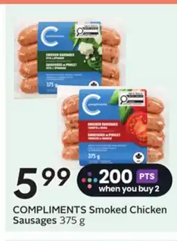 Sobeys COMPLIMENTS Smoked Chicken Sausages offer