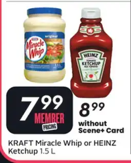 Sobeys KRAFT Miracle Whip or HEINZ Ketchup offer