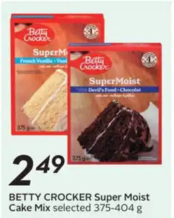 Sobeys BETTY CROCKER Super Moist Cake Mix offer