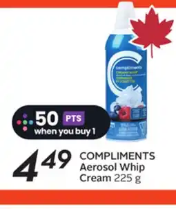 Sobeys COMPLIMENTS Aerosol Whip Cream offer