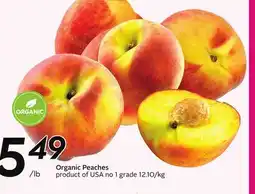 Sobeys Organic Peaches offer