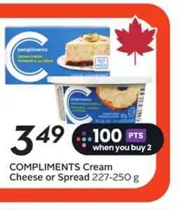 Sobeys COMPLIMENTS Cream Cheese or Spread offer