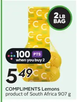 Sobeys COMPLIMENTS Lemons offer