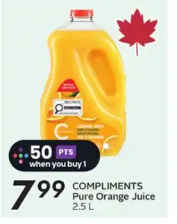 Sobeys COMPLIMENTS Pure Orange Juice offer