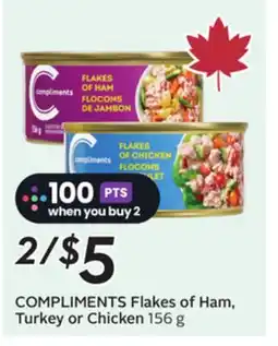 Sobeys COMPLIMENTS Flakes of Ham, Turkey or Chicken offer