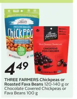 Sobeys THREE FARMERS Chickpeas or Roasted Fava Beans offer