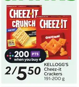 Sobeys KELLOGG'S Cheez-it Crackers offer