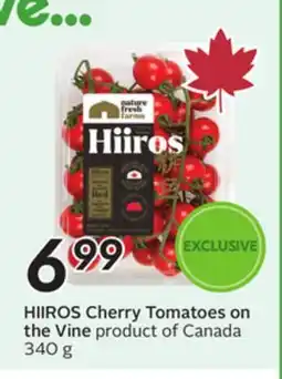 Sobeys HIIROS Cherry Tomatoes on the Vine offer