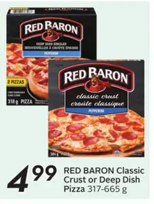 Sobeys RED BARON Classic Crust or Deep Dish Pizza offer