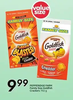 Sobeys PEPPERIDGE FARM Family Size Goldfish Crackers offer