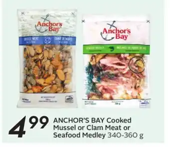 Sobeys ANCHOR'S BAY Cooked Mussel or Clam Meat or Seafood Medley offer