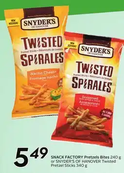 Sobeys SNACK FACTORY Pretzels Bites offer
