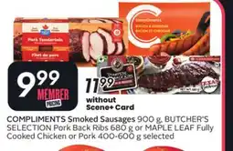 Sobeys COMPLIMENTS Smoked Sausages offer