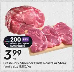 Sobeys Fresh Pork Shoulder Blade Roasts or Steak offer