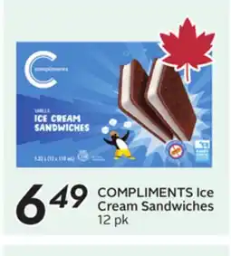 Sobeys COMPLIMENTS Ice Cream Sandwiches offer