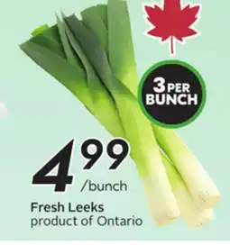 Sobeys Fresh Leeks offer