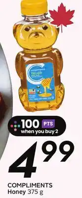 Sobeys COMPLIMENTS Honey offer