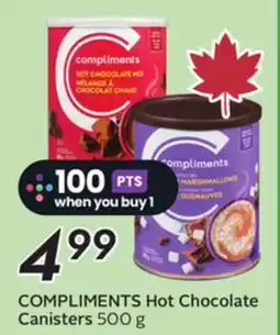 Sobeys COMPLIMENTS Hot Chocolate Canisters offer