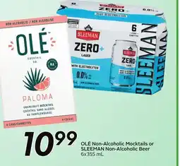 Sobeys OLÉ Non-Alcoholic Mocktails or SLEEMAN Non-Alcoholic Beer offer