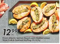 Sobeys Fresh Atlantic Salmon Roasts with Mediterranean Style Crab & Seafood Stuffing offer