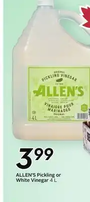 Sobeys ALLEN'S Pickling or White Vinegar offer