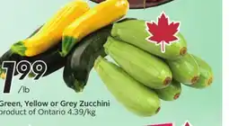 Sobeys Green, Yellow or Grey Zucchini offer