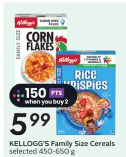 Sobeys KELLOGG'S Family Size Cereals offer