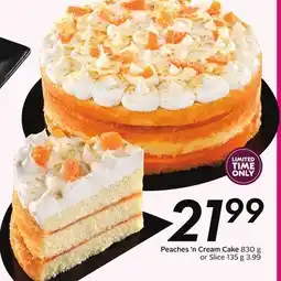 Sobeys Peaches'n Cream Cake offer