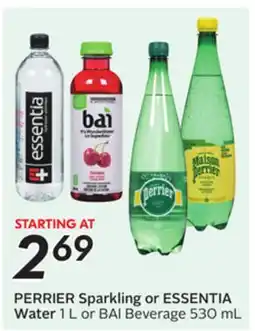 Sobeys PERRIER Sparkling or ESSENTIA Water offer